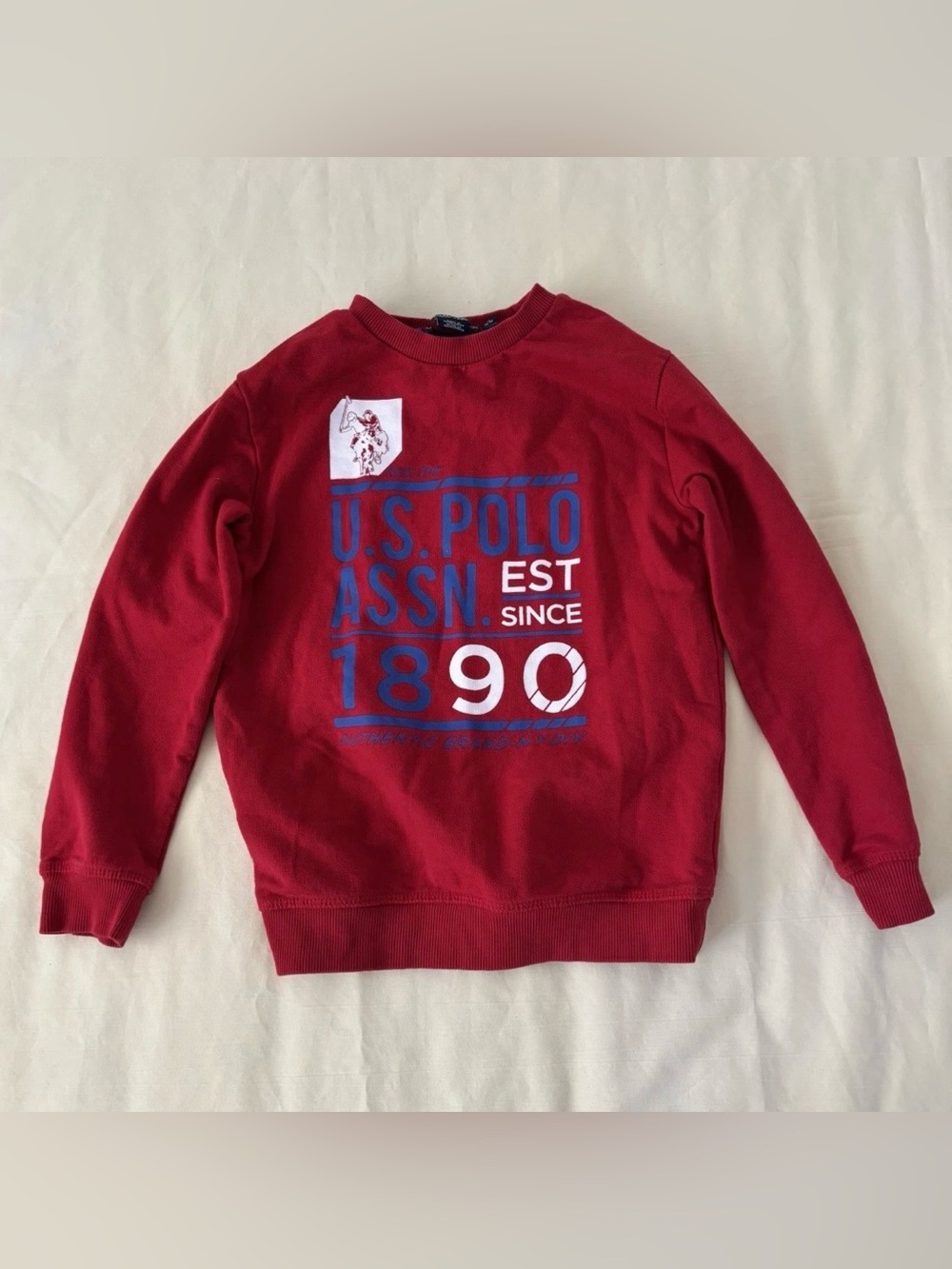 US Polo Assn Red Sweatshirt Graphic Pullover
Boys Size Small 6-7